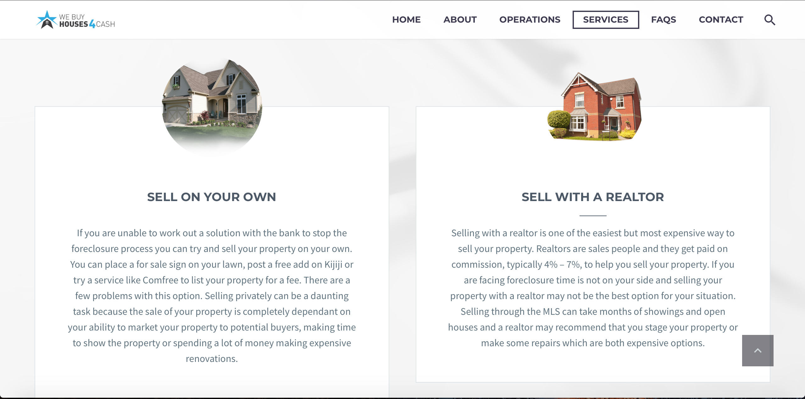We Buy Houses 4 Cash Website Cover